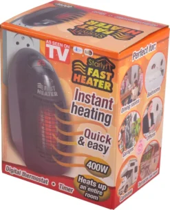 Starlyf® Fast Heater - 400W Tragbare Und Leistungsstarke Steckdosen-Mini-Heizung Schwarz - Original Aus Der TV-Werbung -Kaufland Verkäufe 007f86c1496309ec89ca23a5bbbdd14c