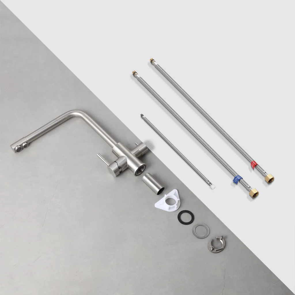 Cecipa Edelstahl 3 Wege Trinkwasser Küchenarmatur Wasserhahn 360° Drehbar 3-in-1 Hochdruckarmatur , Für Wasserfiltersysteme Osmoseanlage 11 Cecipa Edelstahl 3 Wege Trinkwasser Küchenarmatur Wasserhahn 360° Drehbar 3-in-1 Hochdruckarmatur , Für Wasserfiltersysteme Osmoseanlage – Bild 9