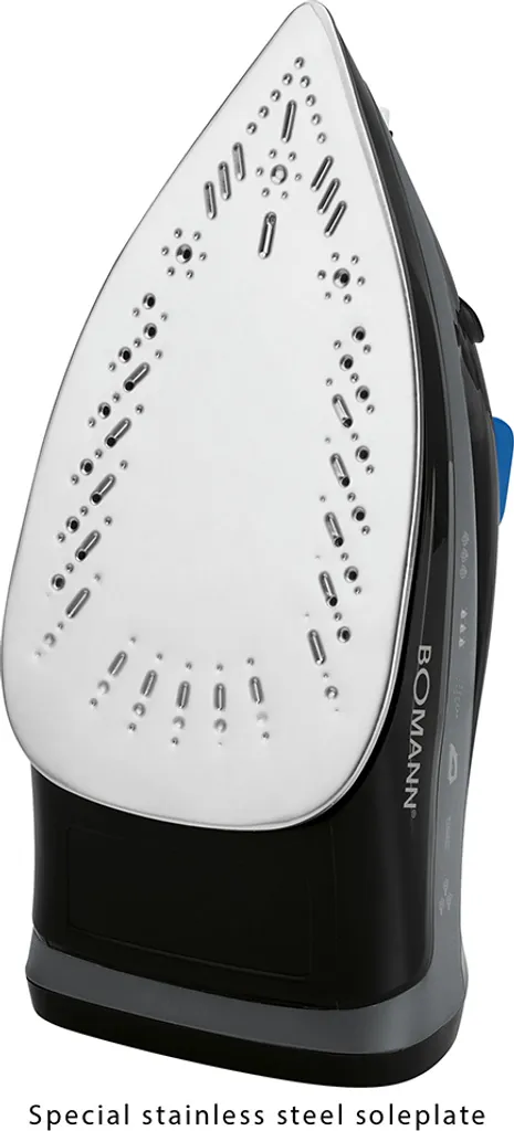 BOMANN Dampfbügelautomat DB 6003 CB Schwarz/blau Dampf Bügeleisen 7 Funktionen 4 BOMANN Dampfbügelautomat DB 6003 CB Schwarz/blau Dampf Bügeleisen 7 Funktionen – Bild 2