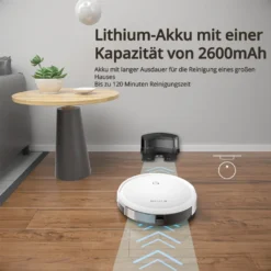 SmartAI Saugroboter Staubsauger Roboter APP Fernbedienung 2600Pa Staubsauger Weiß -Kaufland Verkäufe 0143015bd30c76bef3057c1914f66d59