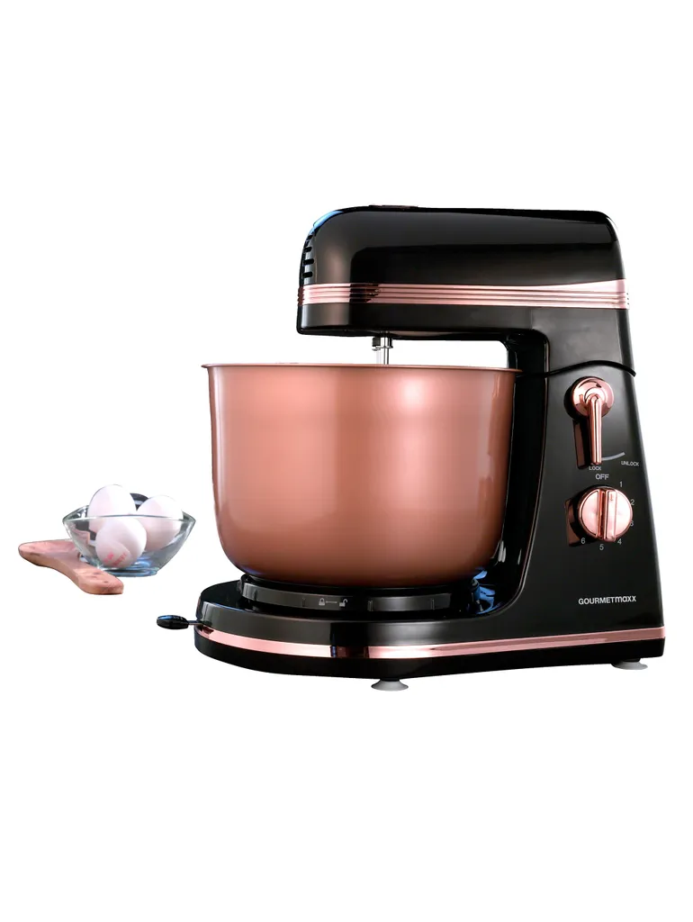 GOURMETmaxx Küchenmaschine Schwarz, Roségoldfarben 3 GOURMETmaxx Küchenmaschine Schwarz, Roségoldfarben