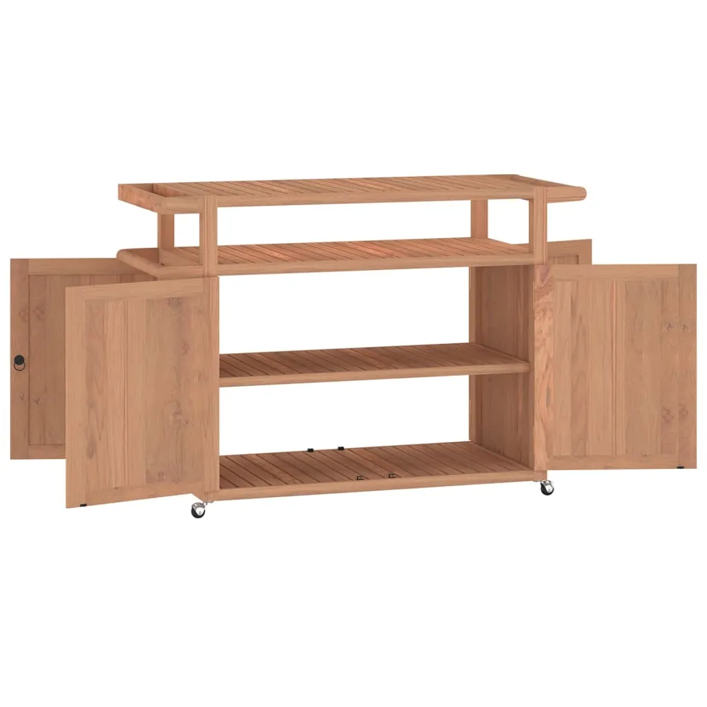 VidaXL Barwagen 120x50x90 Cm Massivholz Teak 8 VidaXL Barwagen 120x50x90 Cm Massivholz Teak – Bild 6