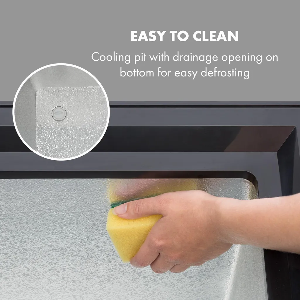 Klarstein Gefrierschrank Gefriertruhe - Tiefkühltruhe Gefrierbox - Temperaturregler - Bodenrollen - Freistehend - 50 Liter - Mattschwarz Tiefkühlschrank Freistehend Gefriertruhe Gefrierschrank Groß Kühltruhe Gefriergeräte 10 Klarstein Gefrierschrank Gefriertruhe - Tiefkühltruhe Gefrierbox - Temperaturregler - Bodenrollen - Freistehend - 50 Liter - Mattschwarz Tiefkühlschrank Freistehend Gefriertruhe Gefrierschrank Groß Kühltruhe Gefriergeräte – Bild 8