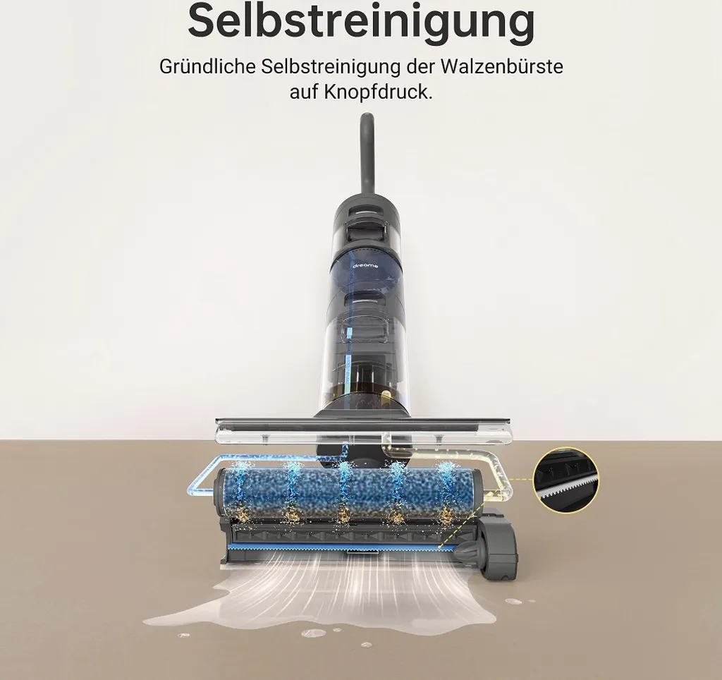Dreame H12 Nass Trockensauger Kabellos Handstaubsauger Waschsauger Mit Kantenreinigungsbürste, Selbstreinigungsfunktion, Schmutzerkennung, LED-Display, 900mL Wassertank Für Hartböden, Tierhaare 10 Dreame H12 Nass Trockensauger Kabellos Handstaubsauger Waschsauger Mit Kantenreinigungsbürste, Selbstreinigungsfunktion, Schmutzerkennung, LED-Display, 900mL Wassertank Für Hartböden, Tierhaare – Bild 8
