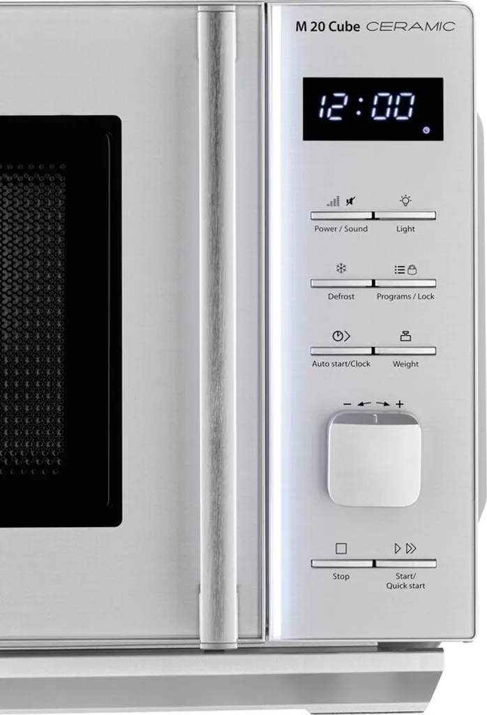 Caso M 20 Cube Ceramic Mikrowelle Silber 20L 800W LED-Display Kindersicherung 4 Caso M 20 Cube Ceramic Mikrowelle Silber 20L 800W LED-Display Kindersicherung – Bild 2