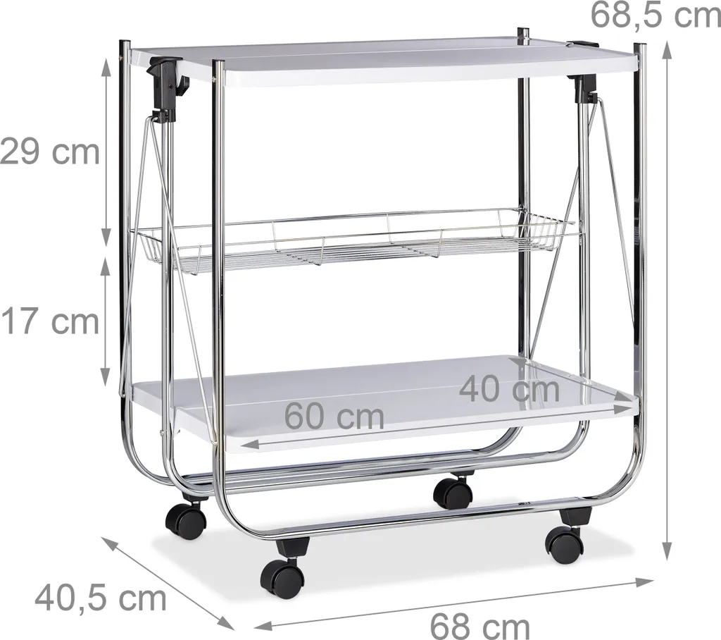 Relaxdays Serviertablett Klappbar 6 Relaxdays Serviertablett Klappbar – Bild 4