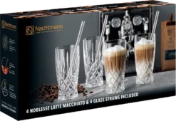 Nachtmann Latte Macchiato Set/4 + 4 Glastrinkhalme 7604/8tlg. Noblesse 104671 -Kaufland Verkäufe 027cbf199245373506f099df1d9a2cd8