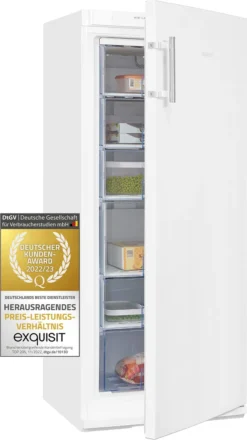 Exquisit Gefrierschrank GS22-H-280E Weiss | Standgerät | 202 L Volumen | Weiß