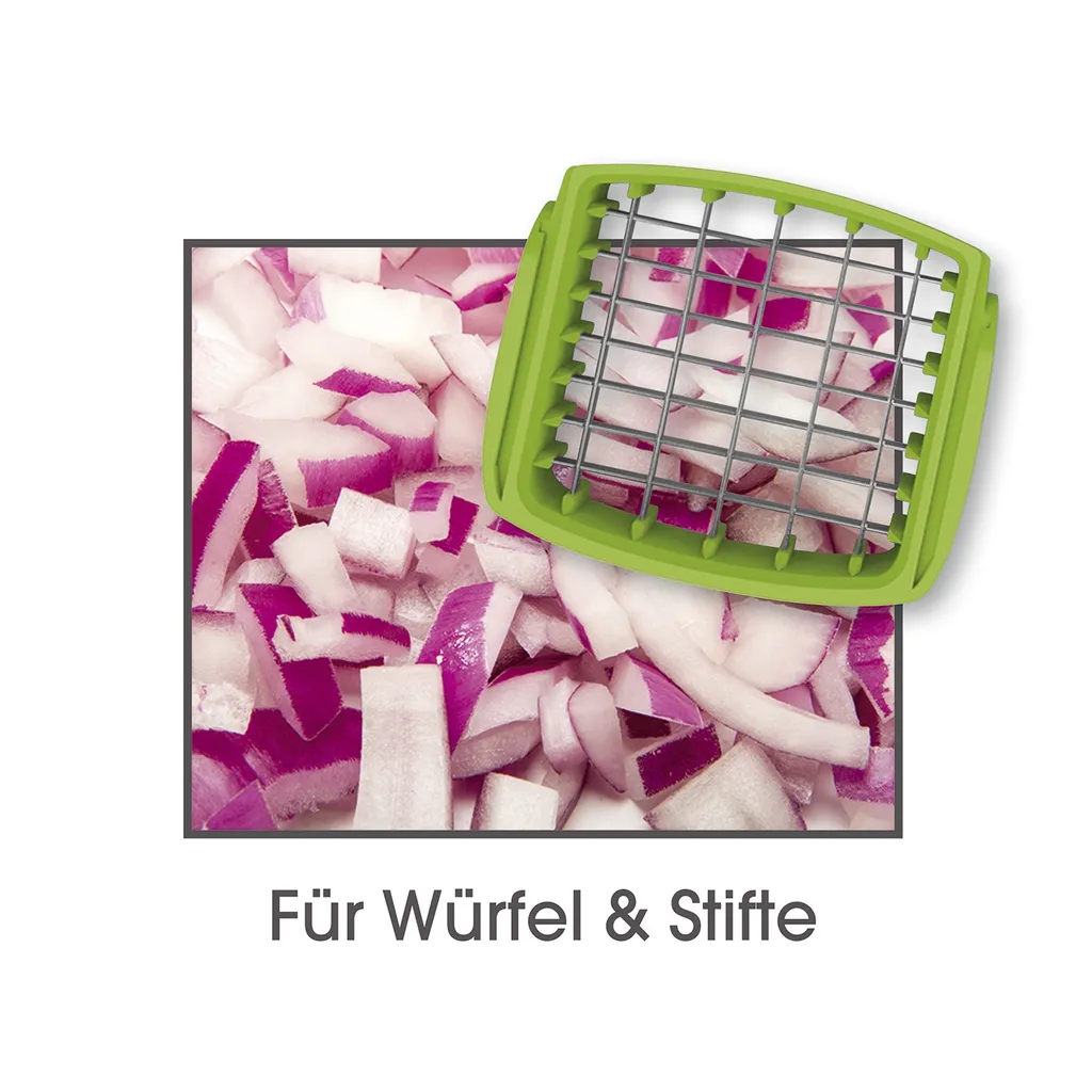 Gemüseschneider Multischneider Küchenreibe 4 Schneideinsätze Allesschneider 5in1 9 Gemüseschneider Multischneider Küchenreibe 4 Schneideinsätze Allesschneider 5in1 – Bild 7