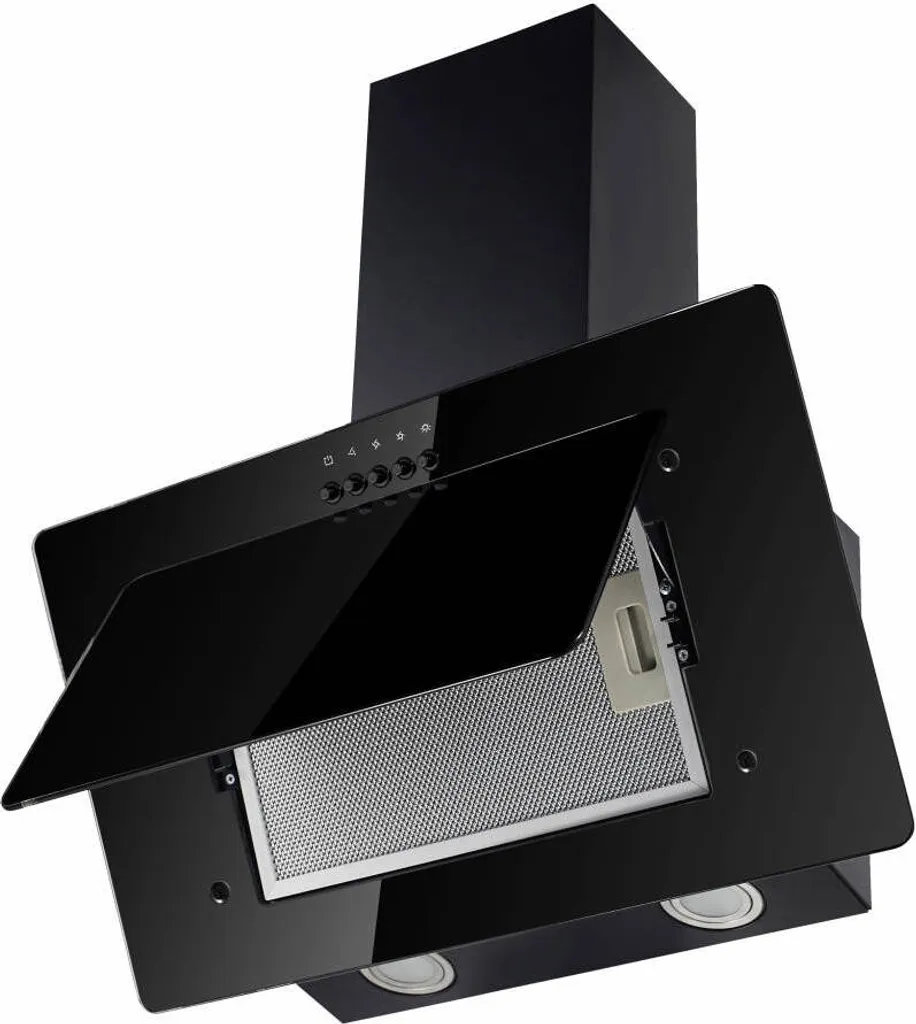 PKM Dunstabzugshaube Wandhaube Kopffreihaube S22-60 BBPY Schwarz LED 60 Cm 4 PKM Dunstabzugshaube Wandhaube Kopffreihaube S22-60 BBPY Schwarz LED 60 Cm – Bild 2