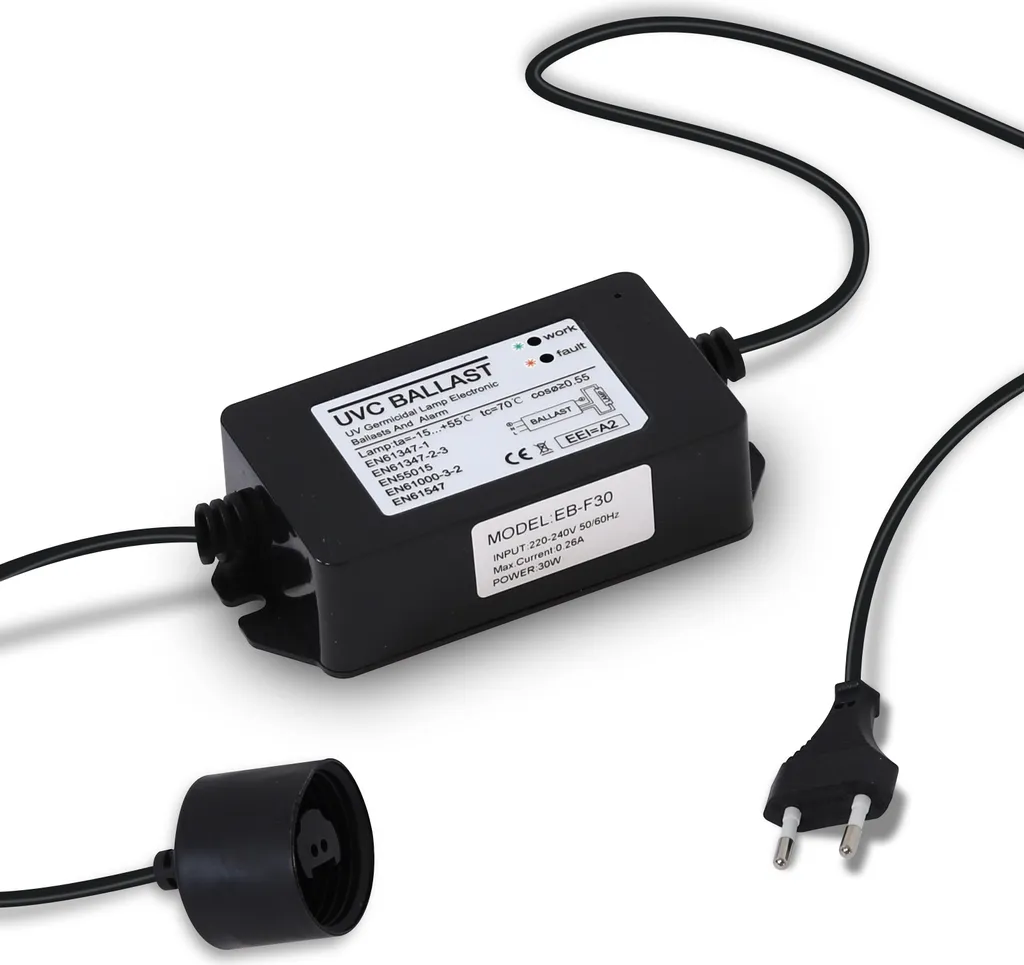 Bellerofonte UV Entkeimungsanlage Für Wasser Mit UVC Licht 30 Watt Kapazität 16 Liter Pro Minute Für Umkehrosmose Und Wasserfilteranlagen UVC-Entkeimung 8 Bellerofonte UV Entkeimungsanlage Für Wasser Mit UVC Licht 30 Watt Kapazität 16 Liter Pro Minute Für Umkehrosmose Und Wasserfilteranlagen UVC-Entkeimung – Bild 6