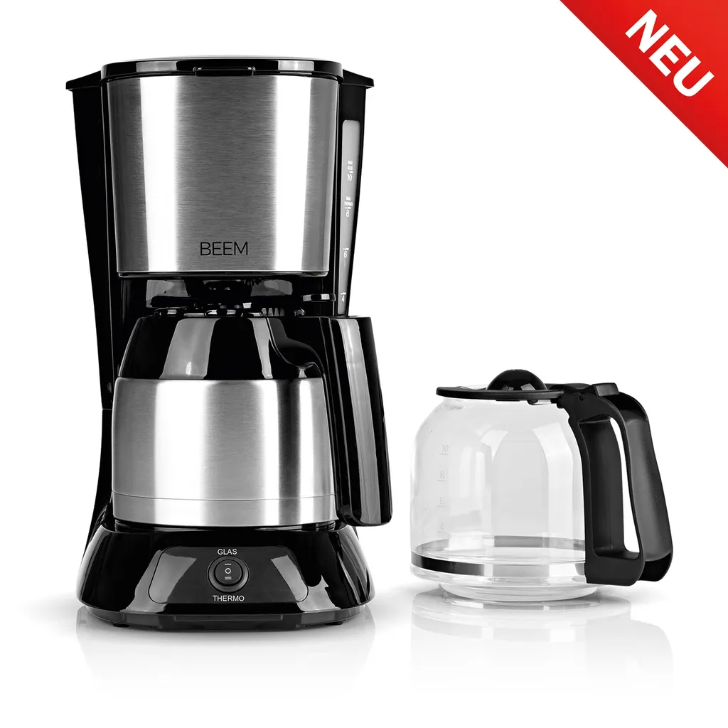 Kaffeemaschine Filter Kaffeemaschine 10 Tassen Thermoskanne Edelstahl Glaskanne 4 Kaffeemaschine Filter Kaffeemaschine 10 Tassen Thermoskanne Edelstahl Glaskanne – Bild 2