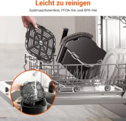 ULTENIC K10 XL Heißluftfritteuse, 5L Airfryer Mit 11 Programmen, Airfryer Mit Online-Rezepten, Touchscreen,1500W [Energieklasse A+++] -Kaufland Verkäufe 0536a9f88f09dcbd79e3e2630d2ea261