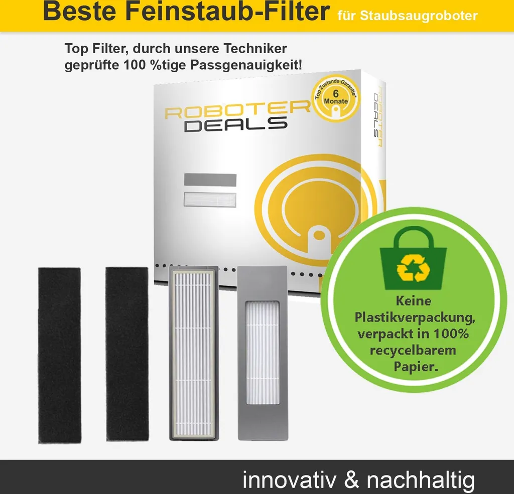 Feinstaub-Filter (2 Stück) Für Ecovacs Deebot N8, N8 Pro, N8 Pro Plus 5 Feinstaub-Filter (2 Stück) Für Ecovacs Deebot N8, N8 Pro, N8 Pro Plus – Bild 3