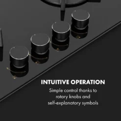 Klarstein Goldflame 4 Gaskochfeld , 4-flammig , Autark , 60 Cm , Einbau , Messing-Brenner , Erdgas/Propangas , Sicherheitsventile , Automatische Abschaltung , Topfträger Aus Gusseisen , Inkl.Schlauch Und Druckminderer , Glaskeramik Ø 8 Mm , Schwarz -Kaufland Verkäufe 059125d320a50e58ec3143ebca72962c