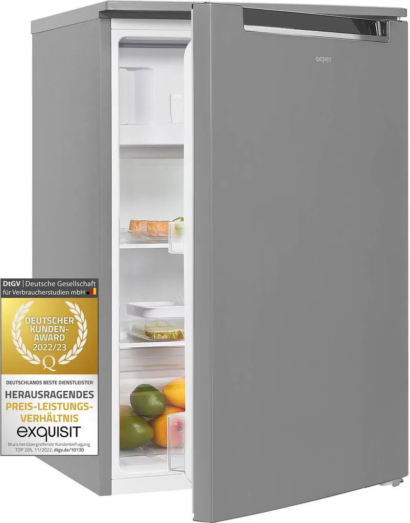 Exquisit Kühlschrank KS15-4-E-040D Inoxlook | 116 L Nutzinhalt | Edelstahloptik 3 Exquisit Kühlschrank KS15-4-E-040D Inoxlook | 116 L Nutzinhalt | Edelstahloptik
