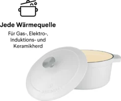 Daumonet Gusseisen-Bräter - Rund Ø 26 Cm - Weiß -Kaufland Verkäufe 05d5ca59977f92c10c220ff825300d48