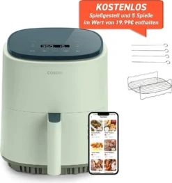 Cosori Lite 3.8-Liter Smart Heißluftfritteuse, 1500W, Grün -Kaufland Verkäufe 0628c40405446ad23b5761504cc0c47e