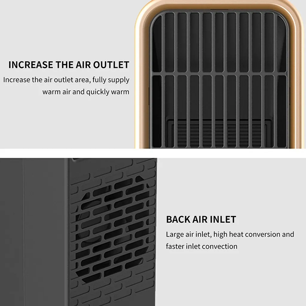 500W Keramik Heizlüfter Heizer Heater Heizung Heizgerät Elektroheizer 7 500W Keramik Heizlüfter Heizer Heater Heizung Heizgerät Elektroheizer – Bild 5