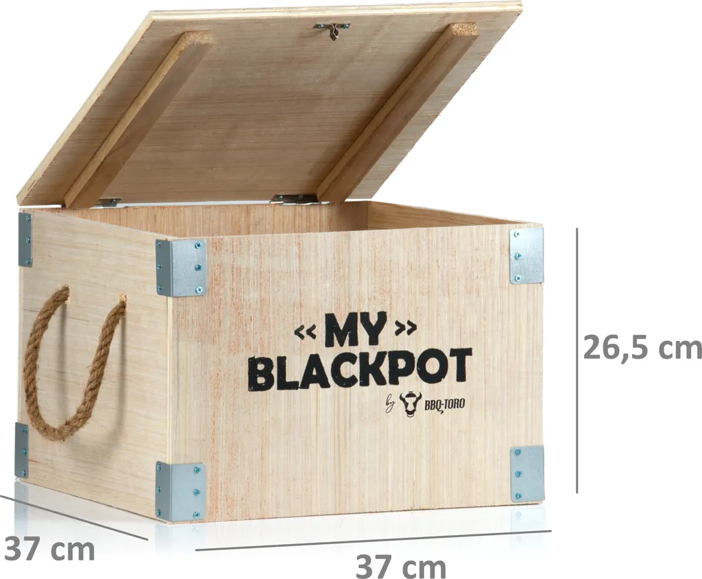 BBQ-Toro Dutch Oven "My Blackpot", 9,0 L Sonderedition Inkl. Holzkiste, Gusstopf 7 BBQ-Toro Dutch Oven "My Blackpot", 9,0 L Sonderedition Inkl. Holzkiste, Gusstopf – Bild 5