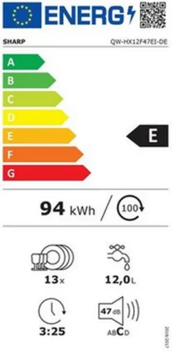 Sharp - QW-HX12F47EI-DE - Stand-Geschirrspüler - Silber - 60 Cm -Kaufland Verkäufe 07ffef6c4ca5e3078421721093265890