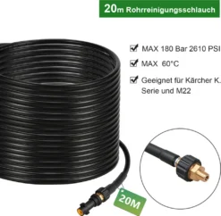 Wolketon 20m Rohrreinigungsschlauch Rohrreiniger Set Für Kärcher Kränzle K2 - K7 Hochdruckreiniger 12 Wolketon 20m Rohrreinigungsschlauch Rohrreiniger Set Für Kärcher Kränzle K2 - K7 Hochdruckreiniger -Kaufland Verkäufe 08182f480a10e15ed5cffe6d954a49ec