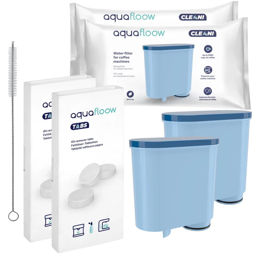Philips/Saeco Espressomaschinen-Set - 2x AquaFloow Wasserfilter, Reiniger, 2x AquaFloow Reinigungstabletten 3 Philips/Saeco Espressomaschinen-Set - 2x AquaFloow Wasserfilter, Reiniger, 2x AquaFloow Reinigungstabletten