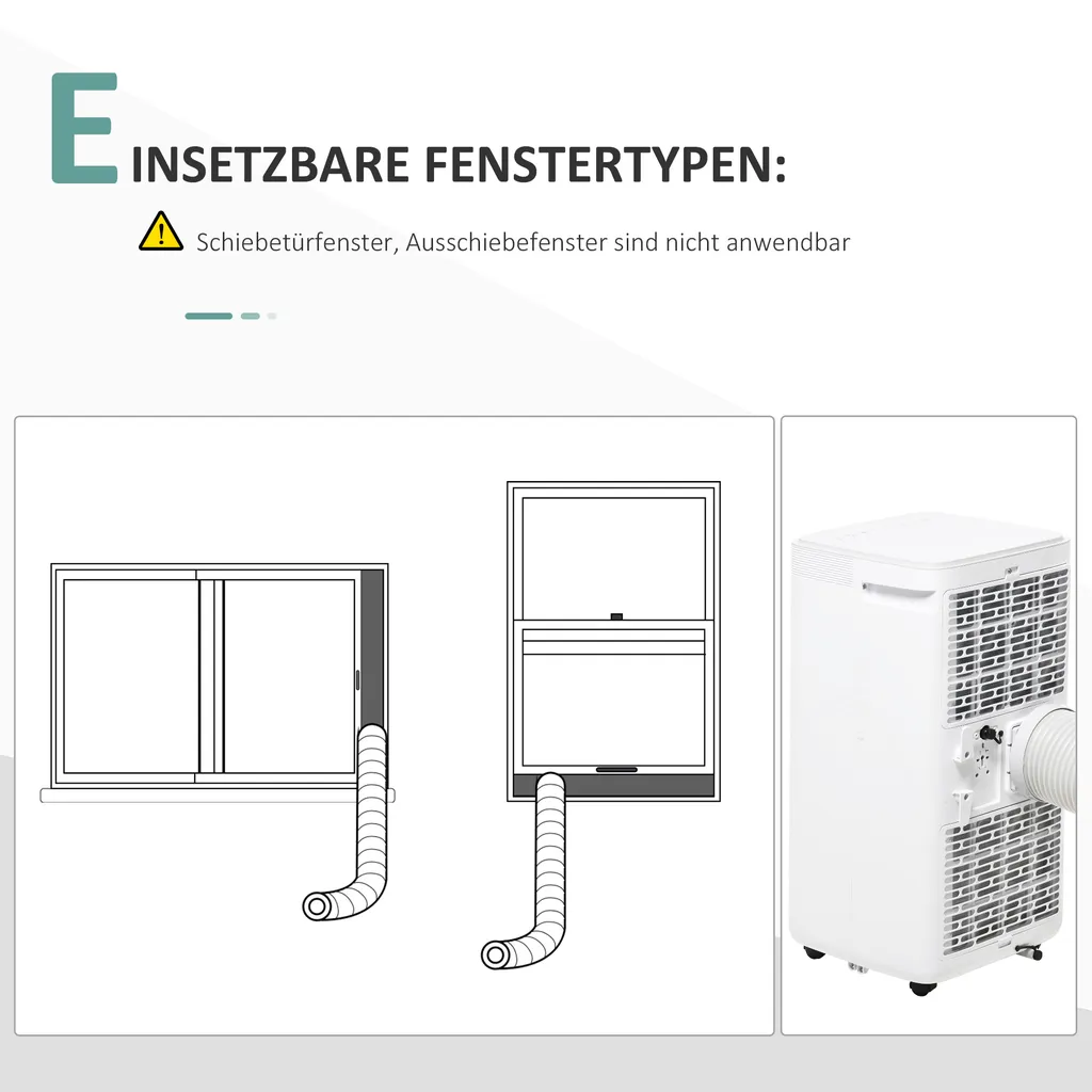 HOMCOM Mobile Klimaanlage 4-in-1 Klimagerät 24h Timer Mit Fernbedienung Nutzungsraum13-18㎡ 900W ABS Weiß+Grau 38 X 35 X 70,5 Cm 11 HOMCOM Mobile Klimaanlage 4-in-1 Klimagerät 24h Timer Mit Fernbedienung Nutzungsraum13-18㎡ 900W ABS Weiß+Grau 38 X 35 X 70,5 Cm – Bild 9