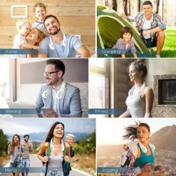 Tragbarer Halsventilator Klimaanlage, 360° Bladeless Kühlventilator Tragbar Nacken Klimaanlage Mit Kühlung Chip & LCD-Schirm, Wiederaufladbarer USB-Sportventilator Für Büro Turnhalle Strand -Kaufland Verkäufe 08abe3ac1e9311d0edc6c310ce6f81a7