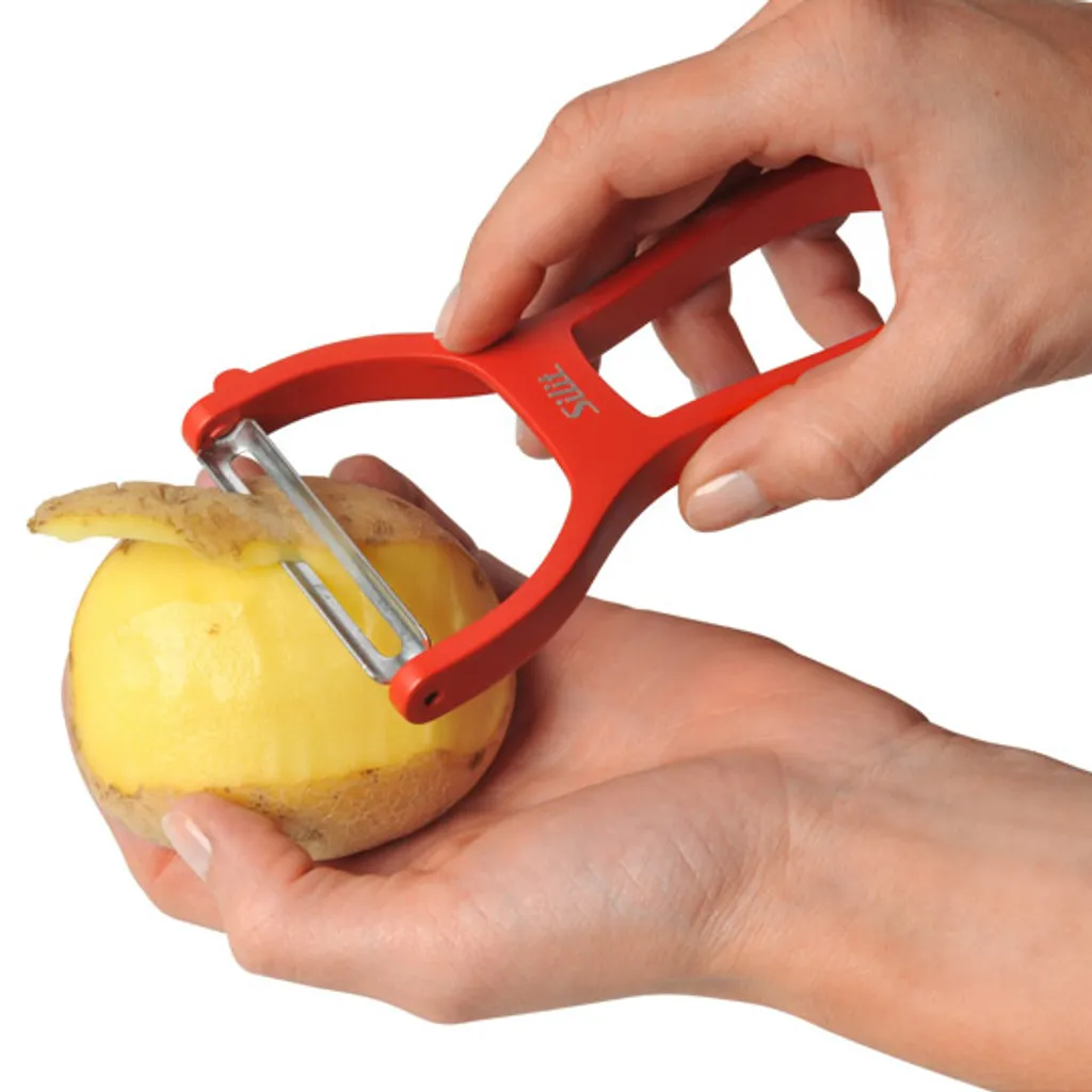 Silit 2in1 Gemüseschäler 14 Cm, Schäler Mit Julienne-Schneider, Edelstahl, Kunststoff, Spülmaschinengeeignet, Platzsparend 6 Silit 2in1 Gemüseschäler 14 Cm, Schäler Mit Julienne-Schneider, Edelstahl, Kunststoff, Spülmaschinengeeignet, Platzsparend – Bild 4