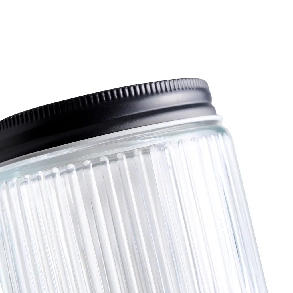 6er Set Vorratsgläser 0,5 L Mit Schraubdeckel Ø9x11 Cm - Schwarz 7 6er Set Vorratsgläser 0,5 L Mit Schraubdeckel Ø9x11 Cm - Schwarz – Bild 5