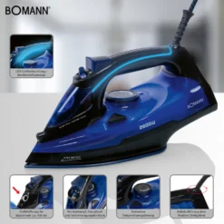 Bomann Dampfbügelautomat DB 6038 CB Schwarz/blau, 2800 W, Superglide -Kaufland Verkäufe 098e003620454a008e6815c00281b593