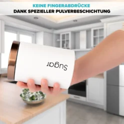 Lubur Premium Vorratsdosen Set - 3X Aufbewahrungsdose Für Lebensmittel - 1L Vorratsbehälter In Edlem Design Storage Jars - Pflegeleichte Vorratsdose Mit Deckel -Kaufland Verkäufe 09912f067b9edb4334c0d38696994b41