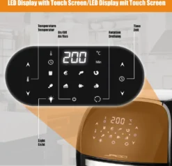 Jago® XXXL 8in1 Heißluftfritteuse 12L + 10 Zubehör - 1800W, LED Display Mit Touch Screen, 8 Programme / Timer, Ohne ÖL - Airfryer, Heißluft, Fritteuse, Heißluftofen, Backofen, Dehydrator, Grill 29 Jago® XXXL 8in1 Heißluftfritteuse 12L + 10 Zubehör - 1800W, LED Display Mit Touch Screen, 8 Programme / Timer, Ohne ÖL - Airfryer, Heißluft, Fritteuse, Heißluftofen, Backofen, Dehydrator, Grill -Kaufland Verkäufe 0998f11bf78cce983fc95ff8f8abcf72