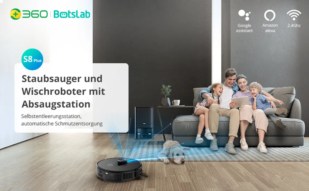 360 SMARTAI Botslab S8 Plus Staubsauger Roboter Mit Absaugstation 4L, 2700Pa Saugroboter Mit Wischfunktion Lasernavigation,Kartierung Mehrerer Etagen 10 360 SMARTAI Botslab S8 Plus Staubsauger Roboter Mit Absaugstation 4L, 2700Pa Saugroboter Mit Wischfunktion Lasernavigation,Kartierung Mehrerer Etagen – Bild 8