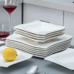 MALACASA, Serie Amparo, Porzellan Tafelservice 24 Tlg. Kombiservice 12 Speiseteller Und 12 Suppenteller Für 12 Personen -Kaufland Verkäufe 0a806c8cd859bd61fa6ff2b141987c95