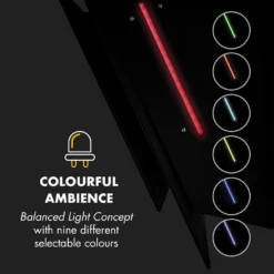 Klarstein Mirage 60 Dunstabzugshaube Kopffreihaube Wandabzugshaube , 60 Cm , Abluftleistung: 550 M³/h , ClearTouch Control: Seitlich Integrierte Touch-Steuerung , Eco Excellence: Energieeffizienzklasse A++ , Balanced Light Concept Mit 9 Verschiedenen RGB-Farben Als Ambientelicht , Kann Auf Umluftbetrieb Umgerüstet Werden , Zuschaltbare Beleuchtung , Schwarz -Kaufland Verkäufe 0bc58a94e56621ae9fbd5fb99f8fb037