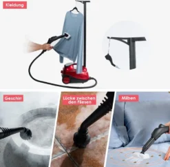 COSTWAY Dampfreiniger Mit 19 Zubehoerteilen, Bodendampfreiniger Fuer Teppiche, Fussboeden, Fenster Und Autos / 2000W / 4 Bar / 1,5L Tank/bis 108℃ / LED/Dampfzeit Bis 45 Min. -Kaufland Verkäufe 0bd7575445df648843997593dd4f0c58