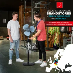 RelaxxNow Super Leiser Standventilator Mit 45W Motoren Leistung, Oszillierender Ventilator Mit 3 Geschwindigkeitsstufen Und Höhenverstellbarkeit Bis 131cm, 41 DB Schlafmodus & 41cm Durchmesser, VTX100 -Kaufland Verkäufe 0bed8f3b952250d5b45d439b0681d079