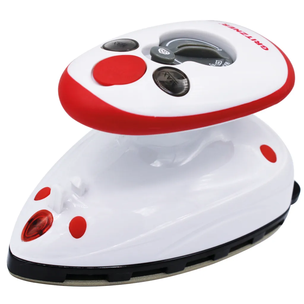 Gritzner Bügeleisen Mini (rot) Mit Lila Ablage 4 Gritzner Bügeleisen Mini (rot) Mit Lila Ablage – Bild 2