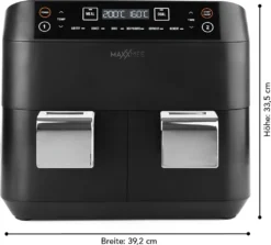 MAXXMEE Heissluft-Fritt. Doppelk. 2x3,8l -Kaufland Verkäufe 0c21eb9cbc435a21ba917391b7276520