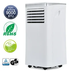 Merax 3in1 Mobile Klimagerät 9000 BTU Klimaanlage Mit Entfeuchtung, Fernbedienung Und Abluftschlauch, Klimaanlage Für Räume Bis 100 M³, Ventilationsfunktion Und 24h-Timer, 1003W[EEK A] -Kaufland Verkäufe 0cd6820d29164378f8d19d7bf2ac7617