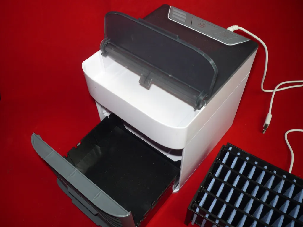 Mini Luftkühler Air Cooler Tisch-Ventilator Mit Befeuchtung Version 2 5 Mini Luftkühler Air Cooler Tisch-Ventilator Mit Befeuchtung Version 2 – Bild 3