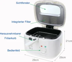 Fritteuse DESKI 1800 Watt 2,5 Liter Friteuse Weiß -Kaufland Verkäufe 0cfe664dfd5567e14b1f532255bb7bd4