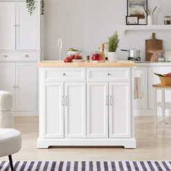 SoBuy FKW71-WN Kücheninsel Küchenwagen Mit Erweiterbarer Arbeitsplatte Küchenschrank Servierwagen Holz Weiß BHT Ca.: 115x92x46-71cm -Kaufland Verkäufe 0d371a782e6eb0b2be5807cf1690c866