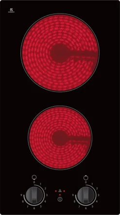 PKM Glaskeramik-Doppelkochplatte Kochfeld EB-GK2KG Rahmenlos 29 X 52cm