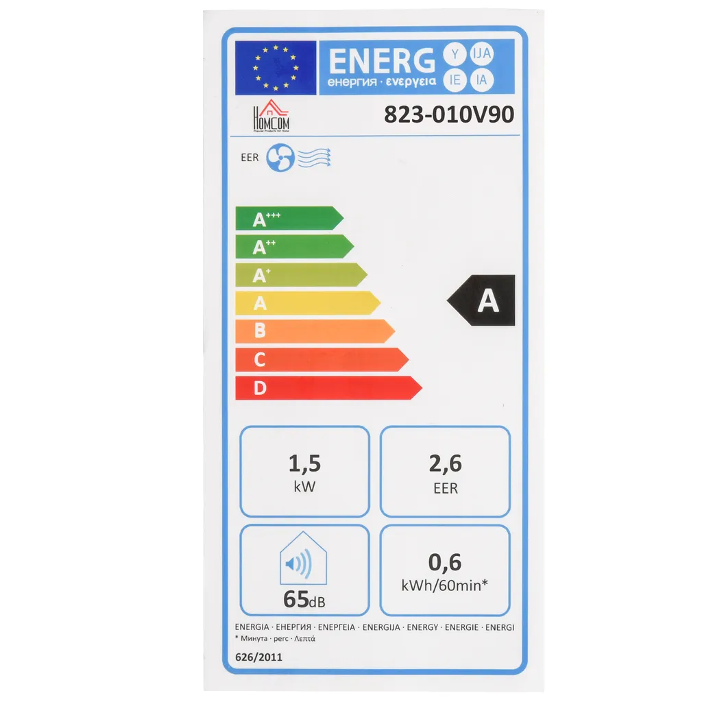 HOMCOM Mobile Klimaanlage 4-in-1 Klimagerät 24h Timer Mit Fernbedienung Nutzungsraum13-18㎡ 900W ABS Weiß+Grau 38 X 35 X 70,5 Cm 6 HOMCOM Mobile Klimaanlage 4-in-1 Klimagerät 24h Timer Mit Fernbedienung Nutzungsraum13-18㎡ 900W ABS Weiß+Grau 38 X 35 X 70,5 Cm – Bild 4