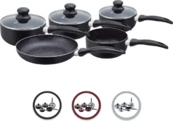 Herzberg HG-5003BK: 8-Teiliges Marmor-Kochgeschirr-Set - Schwarz -Kaufland Verkäufe 0eb716b7333da367aa2c2529822a3b7e