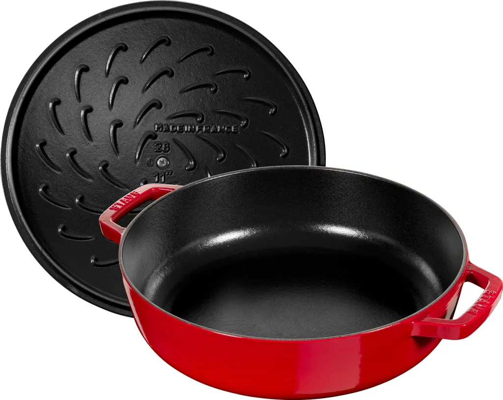 STAUB Schmorpfanne Chistera 28 Cm Kirschrot 5 STAUB Schmorpfanne Chistera 28 Cm Kirschrot – Bild 3