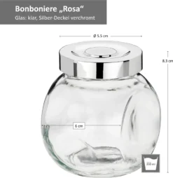8tlg Vorratsdosenset Rosa 200 Ml Bonboniere Gewürzglas Schraubdeckel Silber Aufbewahrung Kräuter -Kaufland Verkäufe 102b06198053d5be6541f6a56d9c84a9